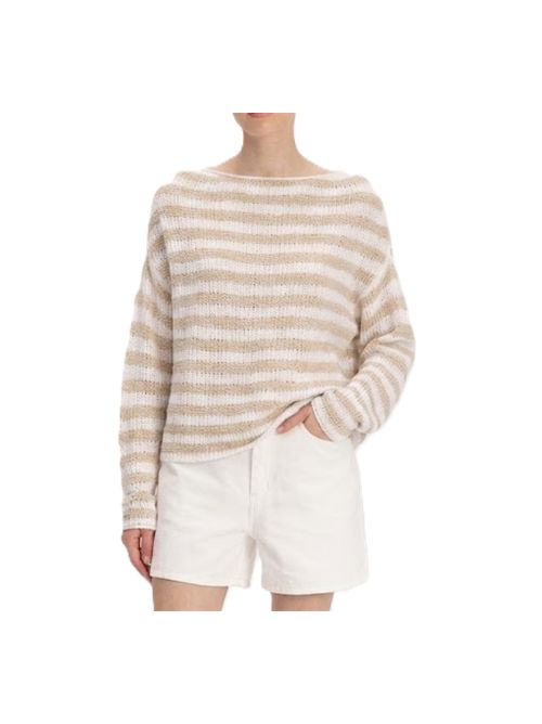 AlludeMaglione a righe con scollo a barca Allude | 262/150444045 40/45